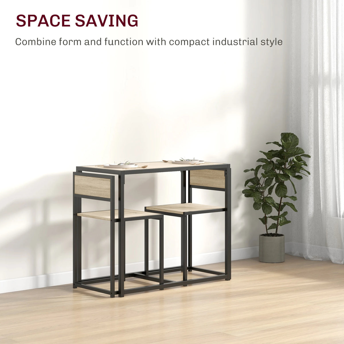 Homcom Compact Dining Table Set for 2