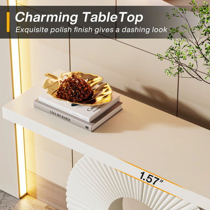 Tribesigns Console Table with Geometric Base