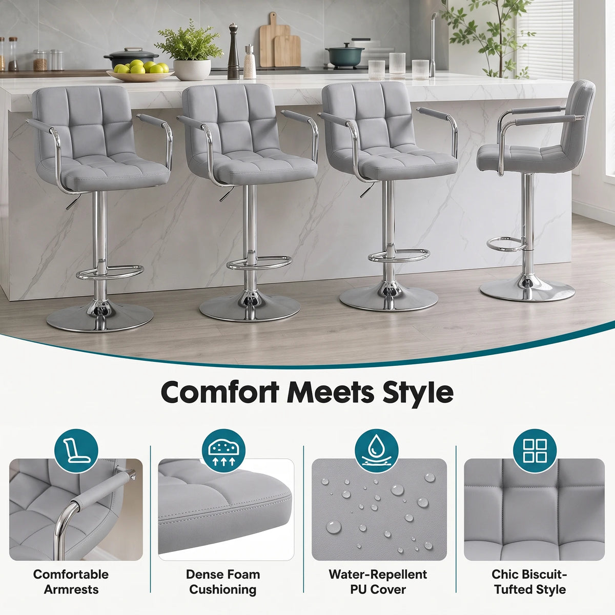MCQ Ergonomic Office Chair, PU Leather