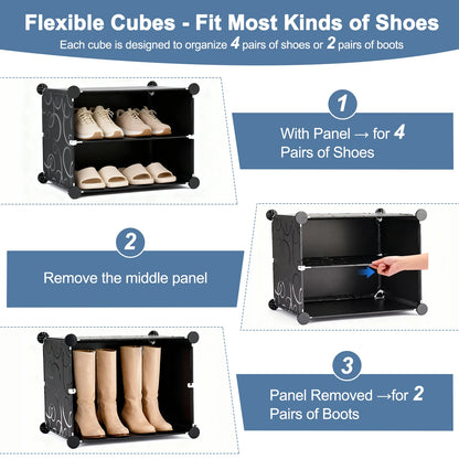 6-Tier Shoe Storage Cabinet with Door
