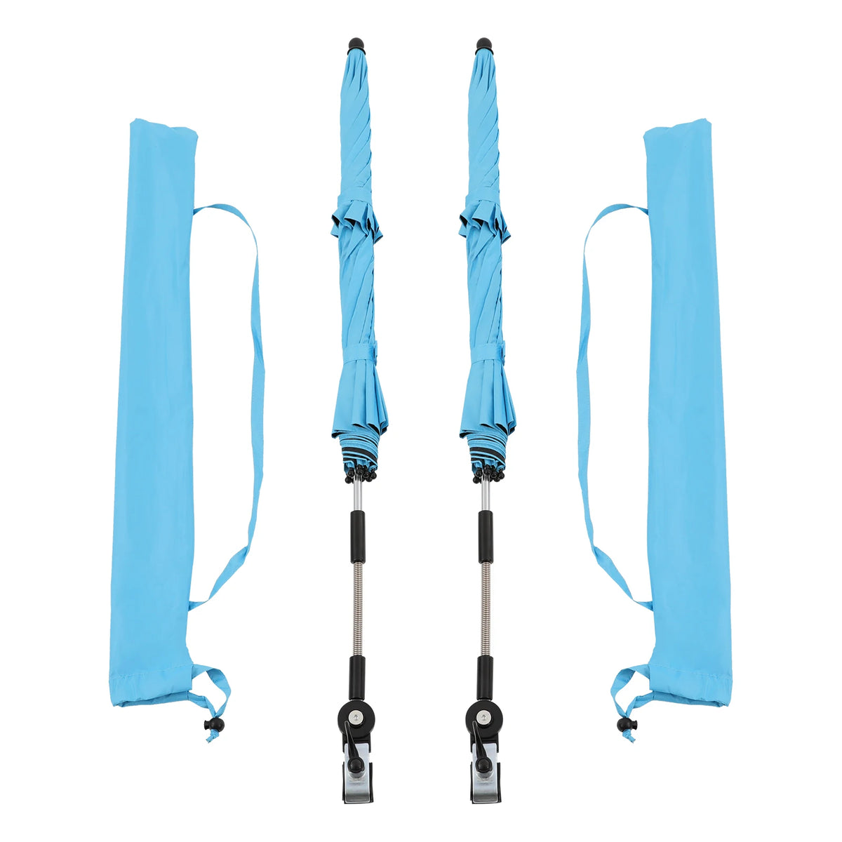 2-Pack Adjustable Beach Chair Umbrellas