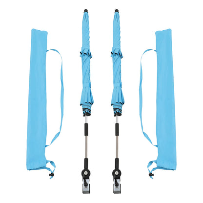 2-Pack Adjustable Beach Chair Umbrellas
