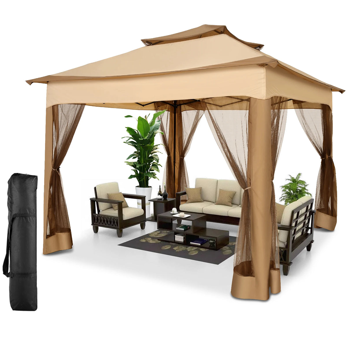 11x11 Pop Up Gazebo with Mosquito Netting