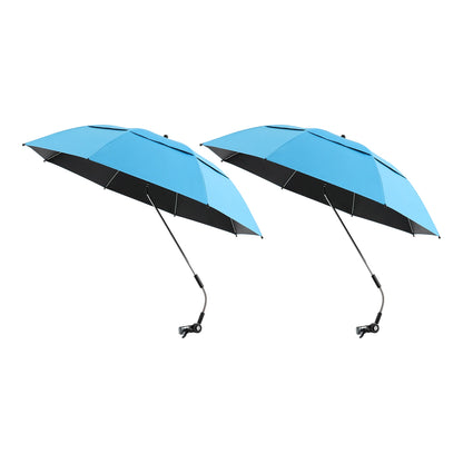 2-Pack Adjustable Beach Chair Umbrellas