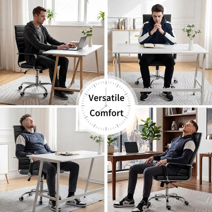 Executive PU Leather Office Chair, Mid Back
