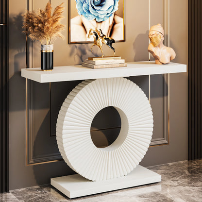 Tribesigns Console Table with Geometric Base