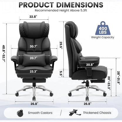 Big & Tall Leather Gaming Office Chair