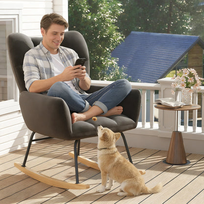 TUAREX High-Back Nursery Glider Rocker