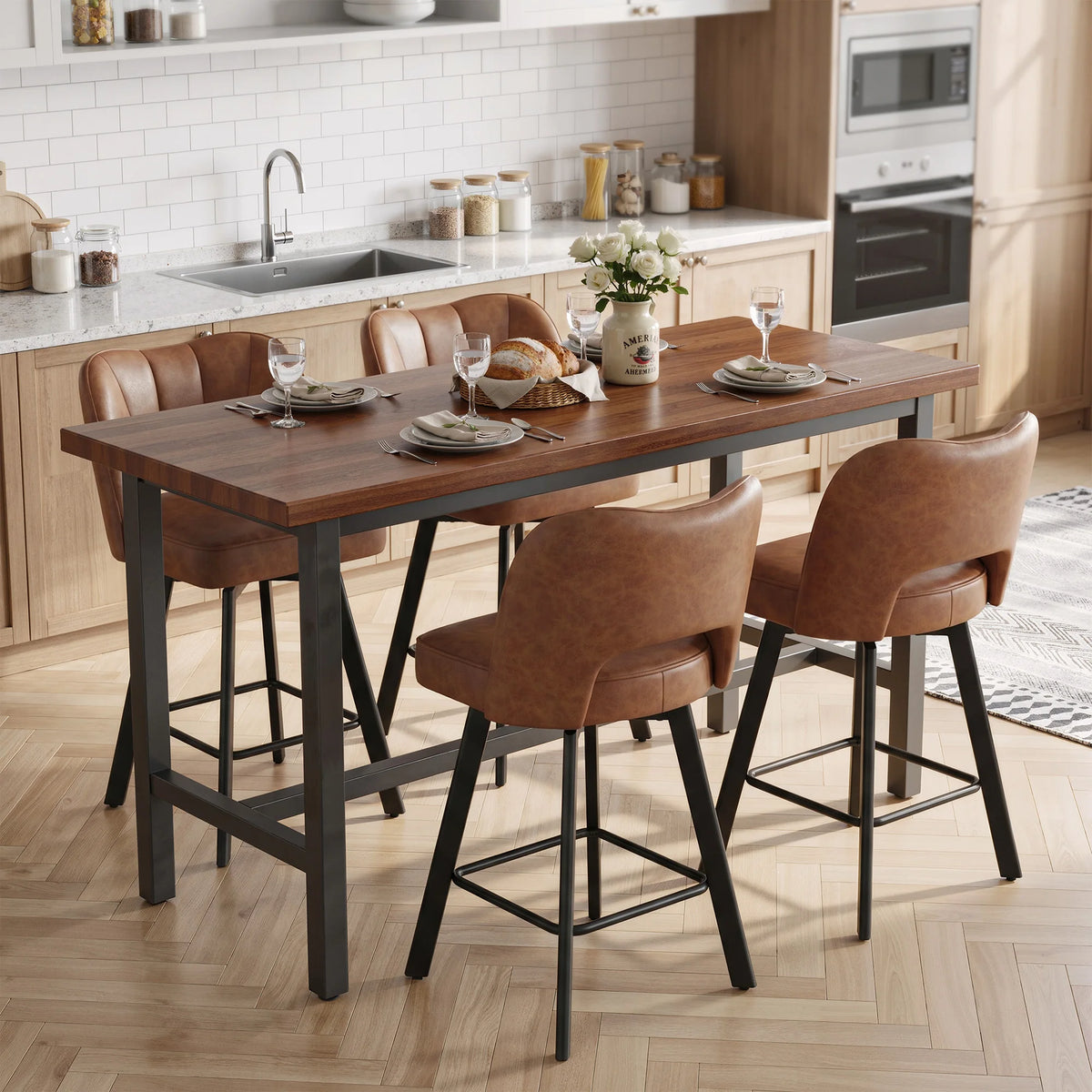 Counter Height Bar Stools, Set of 4