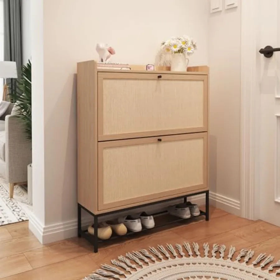 Narrow Shoe Storage Cabinet