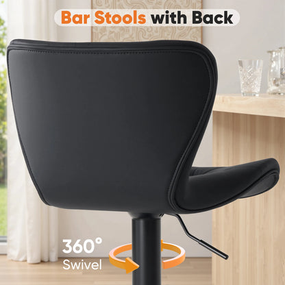 MCQ High-Back Faux Leather Office Chairs, Set of 2