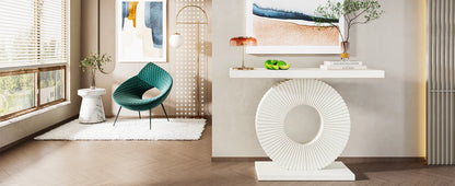 Tribesigns Console Table with Geometric Base