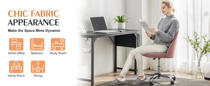 JHK Armless Vanity Swivel Desk Chair
