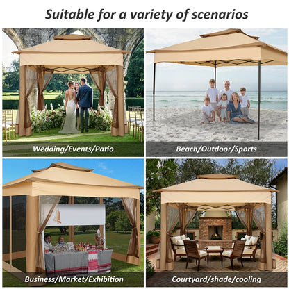 11x11 Pop Up Gazebo with Mosquito Netting