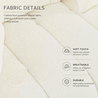 79.5in Teddy Fabric 3-Seater Sofa