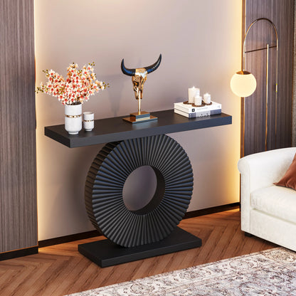 Tribesigns Console Table with Geometric Base