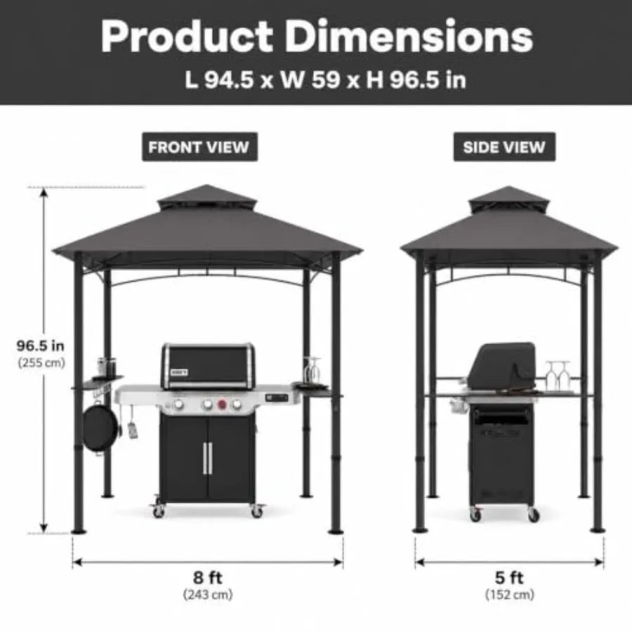 8x5 Outdoor Gazebo Canopy