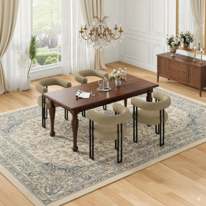 Farini Bouclé Dining Arm Chairs, Set of 2