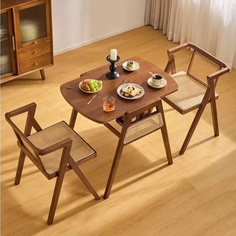Rattan Balcony Tea Table & Chairs Set