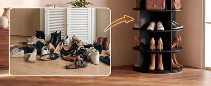 7-Tier Rotating Shoe Rack Tower