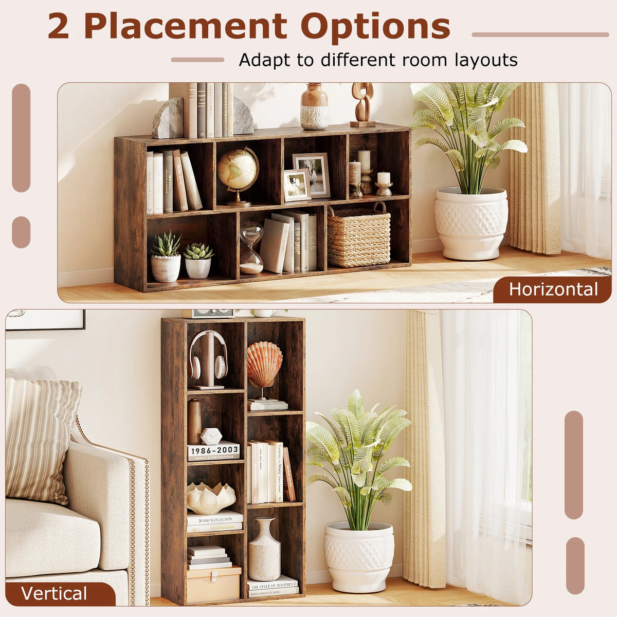 7-Cube Freestanding Bookcase