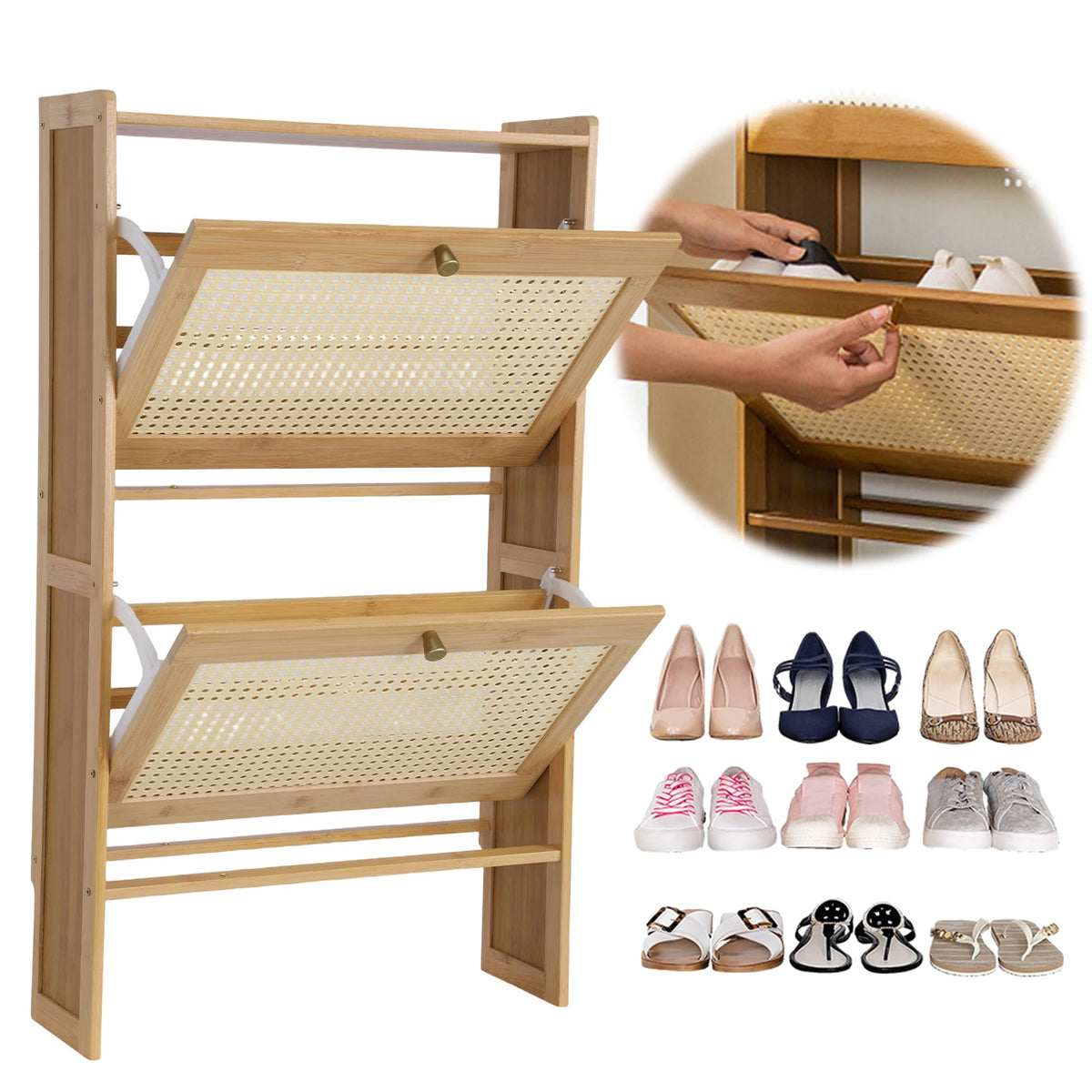 Free Standing Shoe Rack Cabinet
