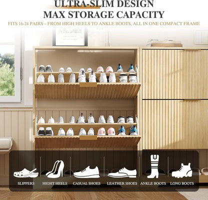 Modern Slim Shoe Storage Cabinet