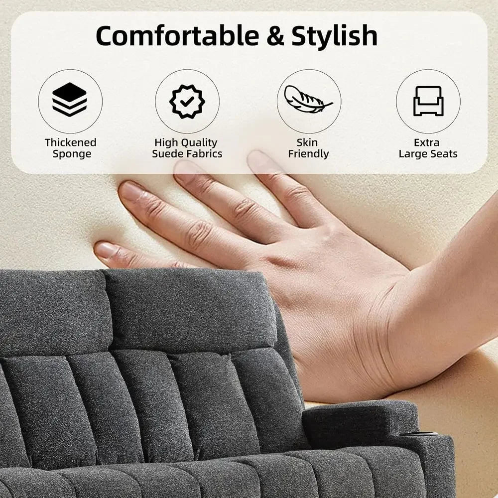 Manual Recliner Sofa & Loveseat Set