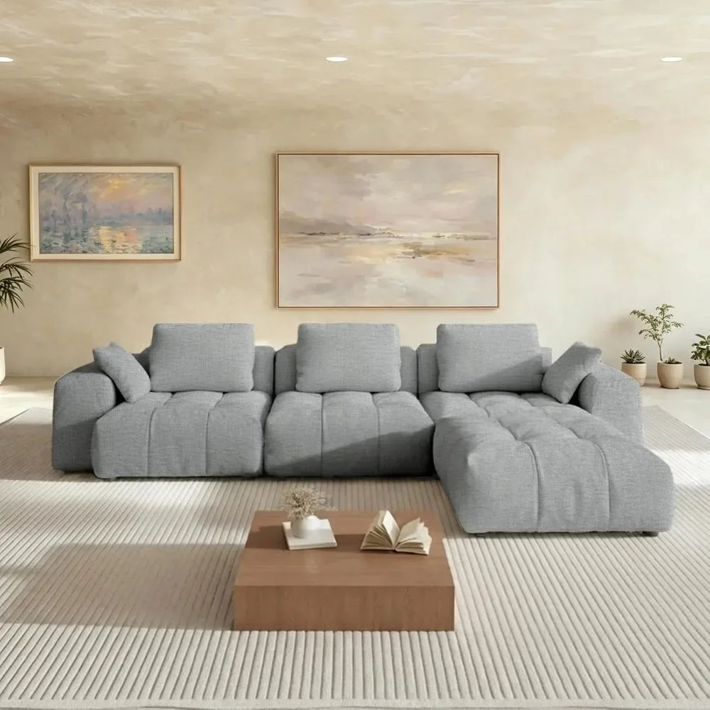 121" Modular Cloud Sofa, Deep Seat
