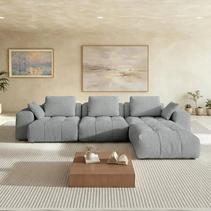 121" Modular Cloud Sofa, Deep Seat