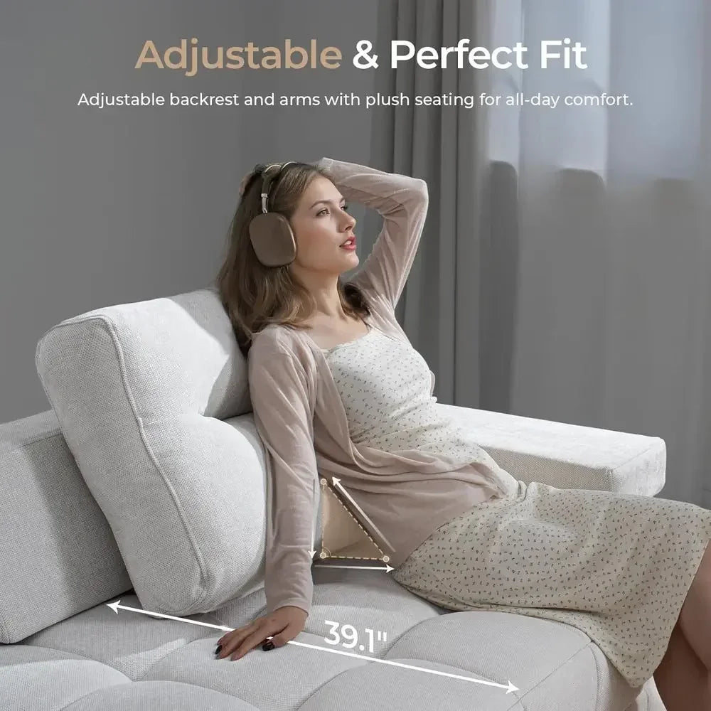 L-Shaped Sectional Sofa, Chenille