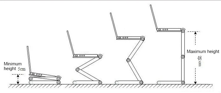 Adjustable Laptop Desk Stand with Cooling Fan