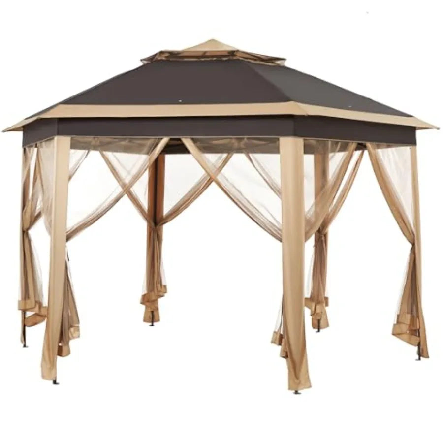 13x13 Pop Up Gazebo, Double-Tier