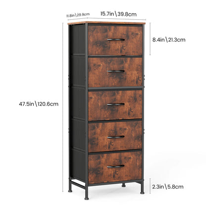 JHK 48" 5-Drawer Dresser
