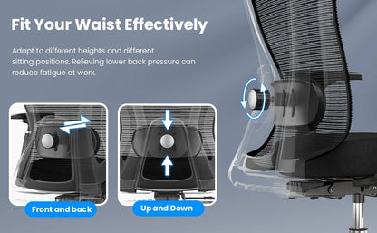 High-Back Ergonomic Office Chair, Heavy Duty