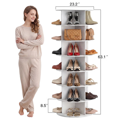 7-Tier Rotating Shoe Rack Tower