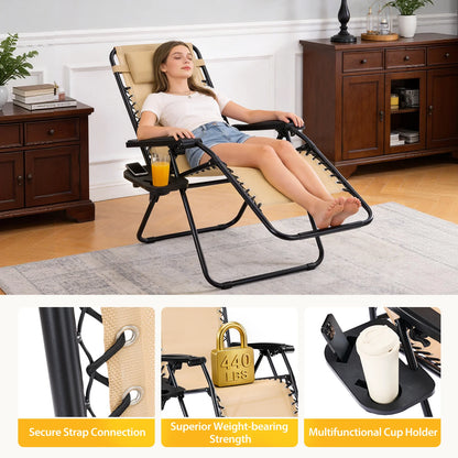 JHK Zero Gravity Recliner Chairs, Set of 2