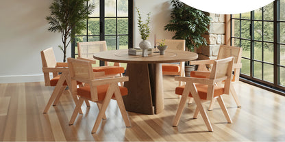 Mid-Century Rattan Dining Chairs, Set of 2