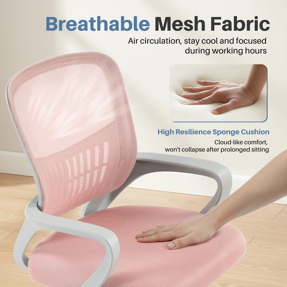 MCQ Ergonomic Office Chair, Mid Back