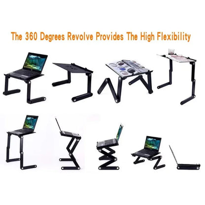 Adjustable Laptop Desk Stand with Cooling Fan