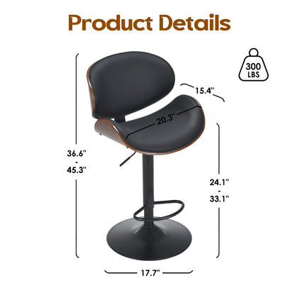 Farini Swivel Bar Stools, Set of 2