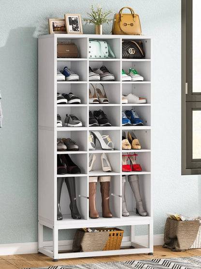 Tribesigns 8-Tier Wood Shoe Cabinet