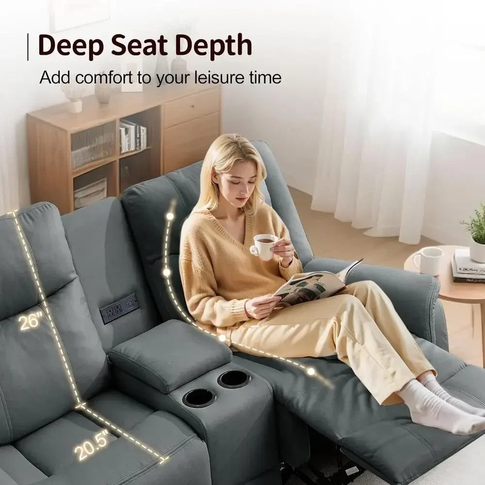 Reclining Loveseat with USB & Cup Holders