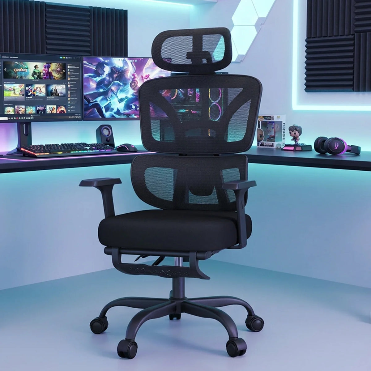 FRODROVIA Mesh Office Chair with Footrest