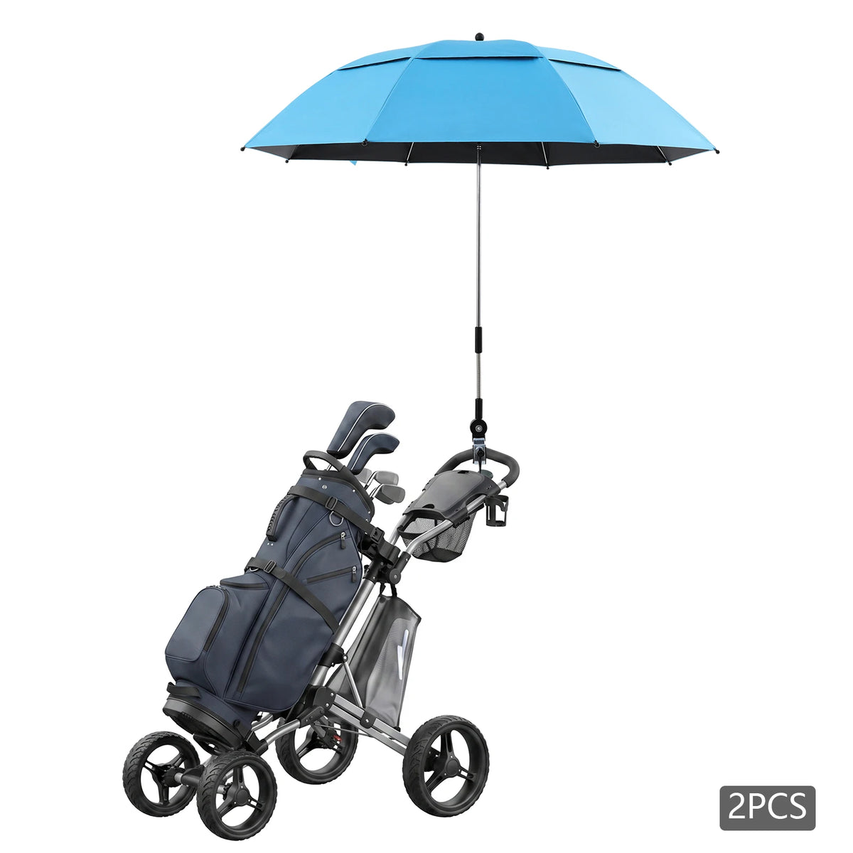2-Pack Adjustable Beach Chair Umbrellas