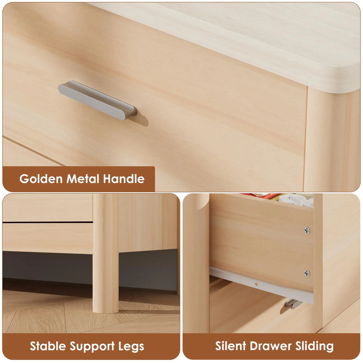 6 Drawer Wooden Dresser