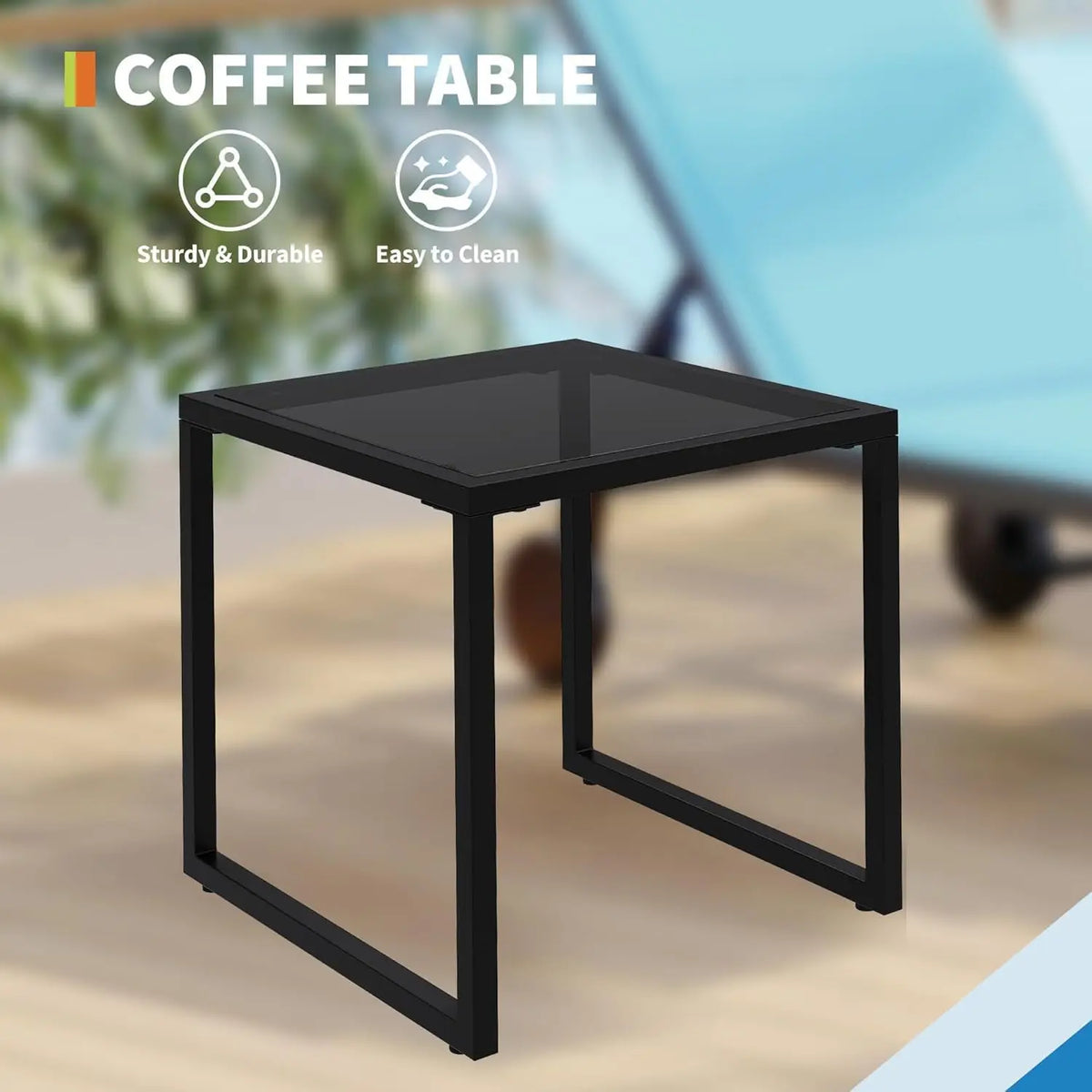 Garvee Outdoor Lounge Chair with Side Table