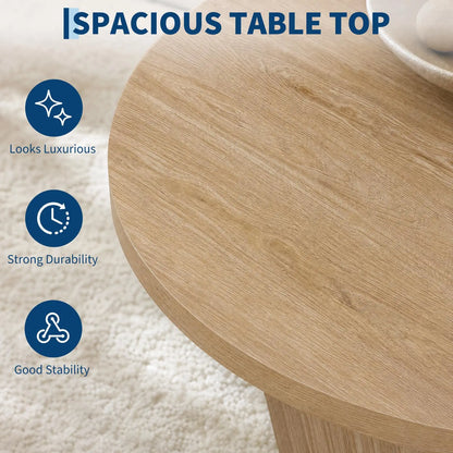 Fluted Drum Coffee Table, 31.5" Round