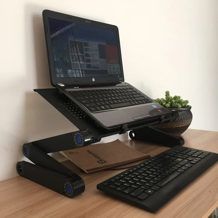 Adjustable Laptop Desk Stand with Cooling Fan