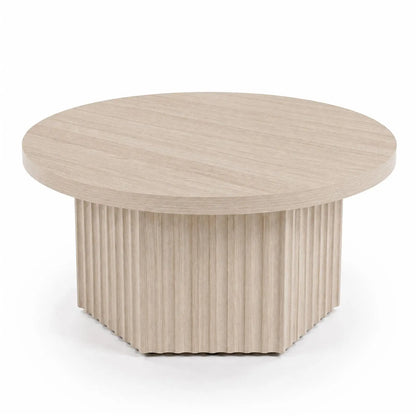 Fluted Drum Coffee Table, 31.5" Round